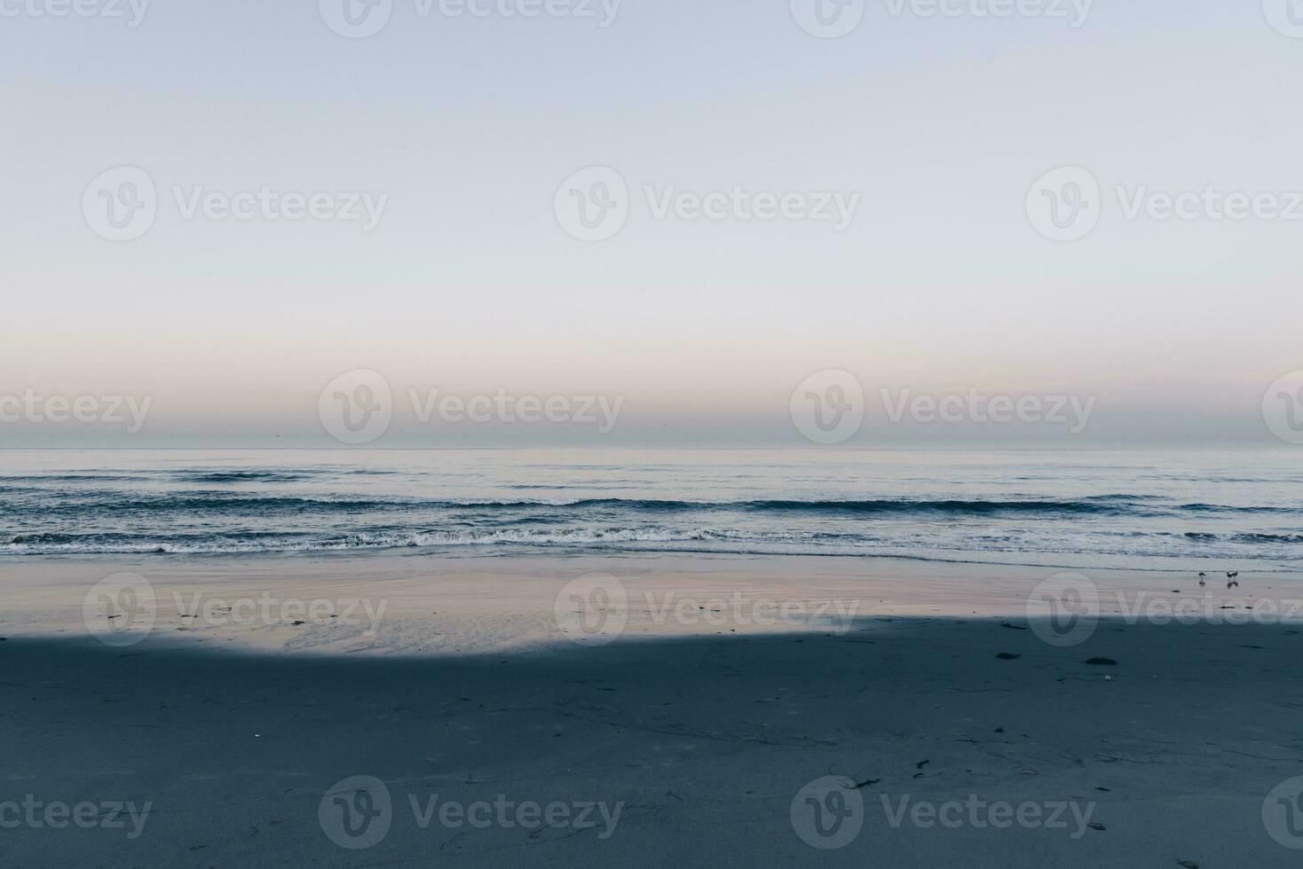 Sunrise on Santa Monica beach photo