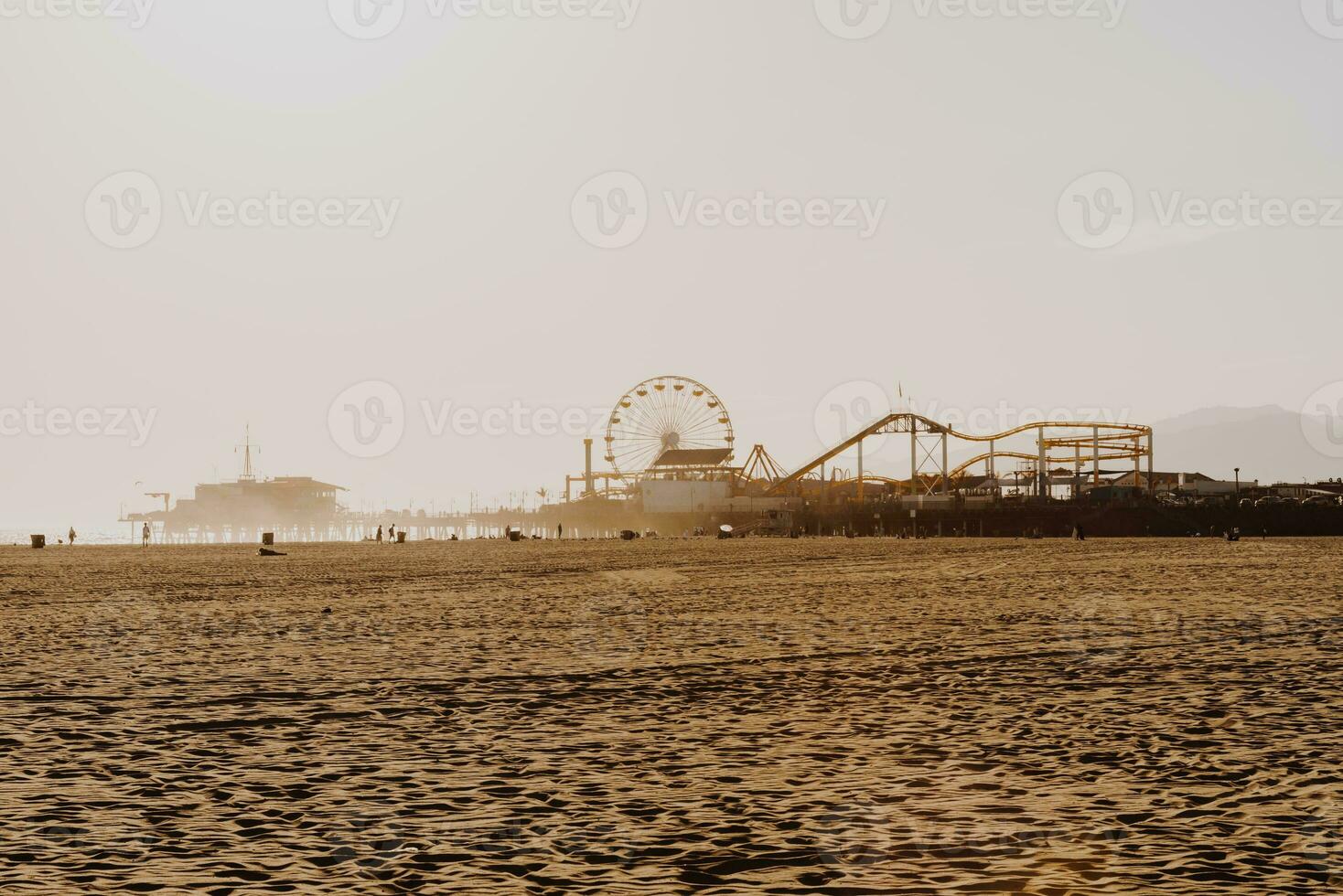 Santa Monica pier on a sunny day photo
