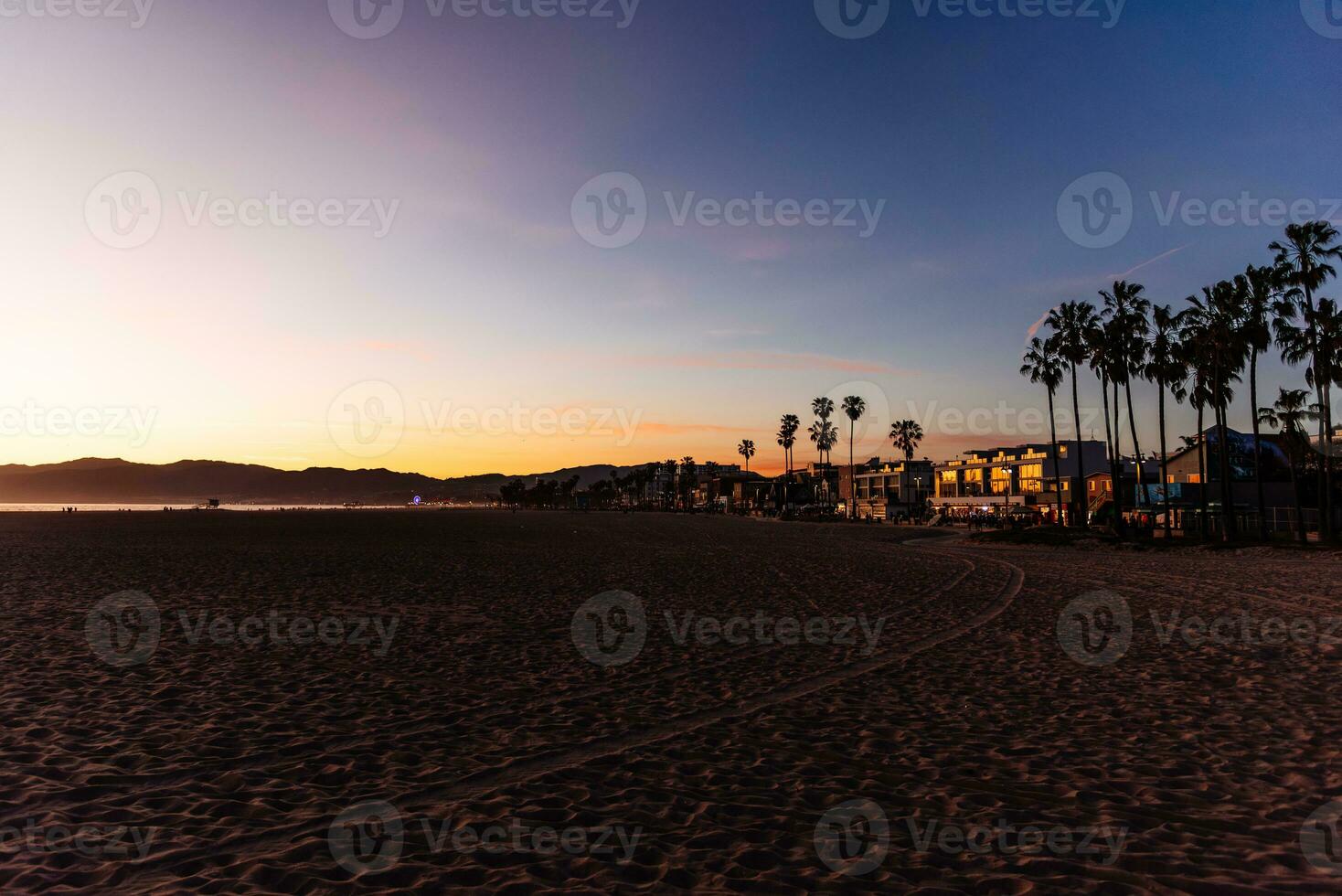 Late afternoon on Venice Beach in Los Angeles photo