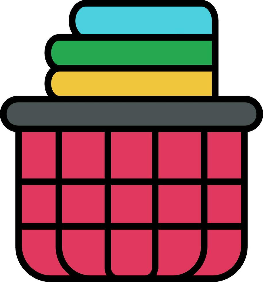 Laundry Basket Vector Icon