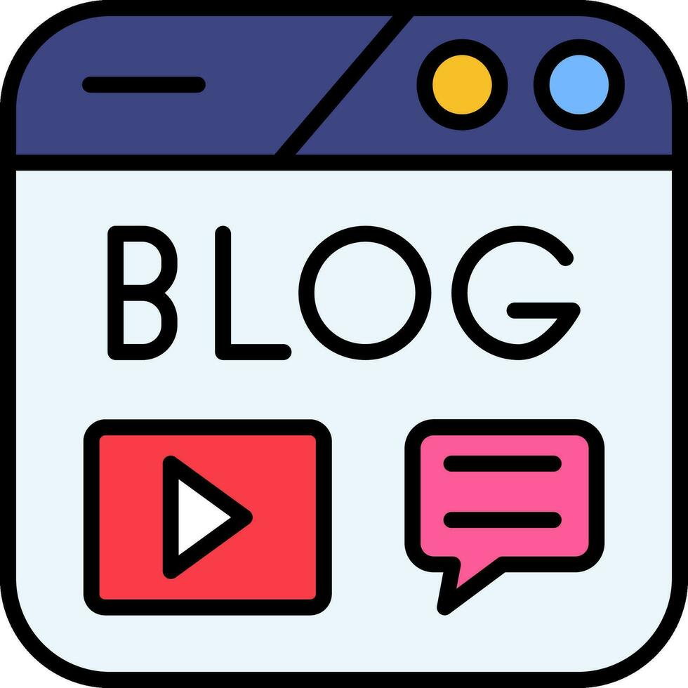 Blogging Vector Icon