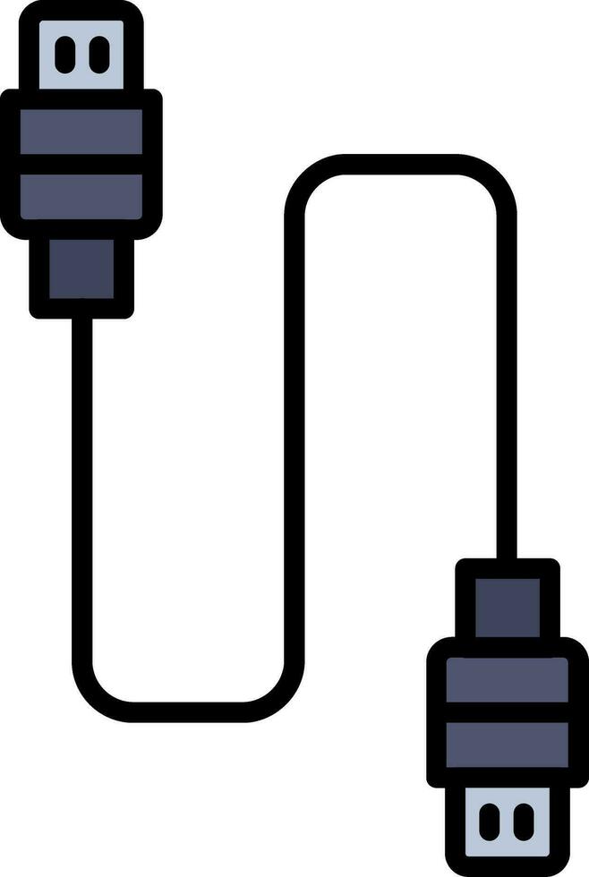 icono de vector de cable usb