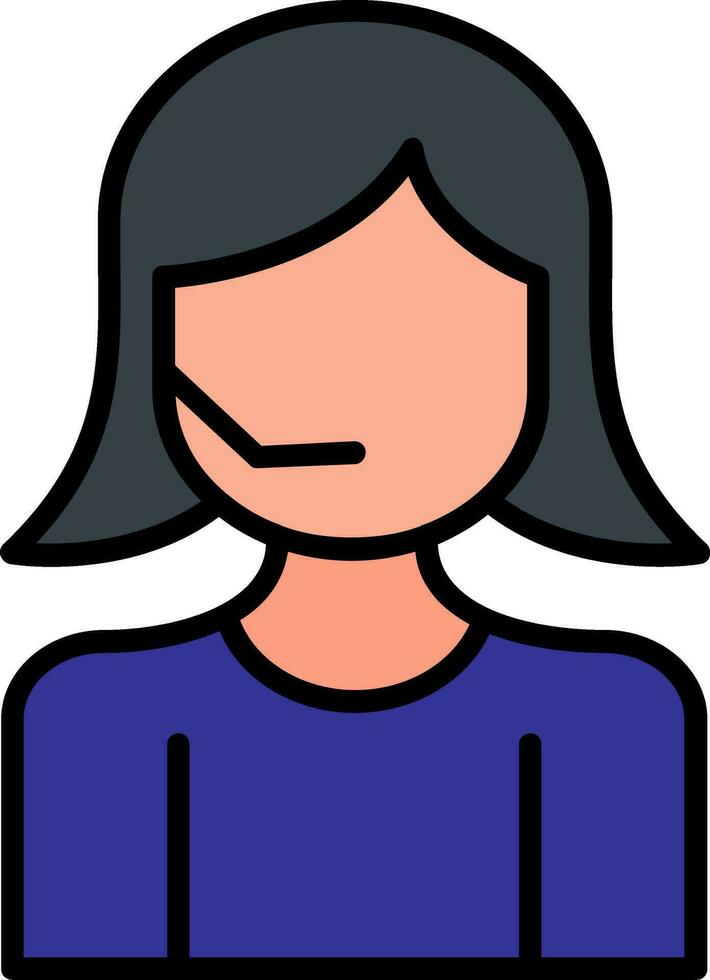 Call Center Agent Vector Icon