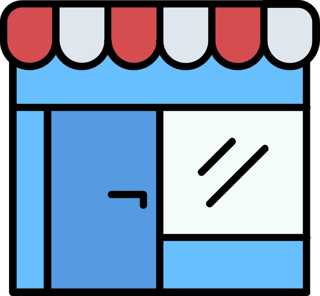 espalda en Tienda vector icono