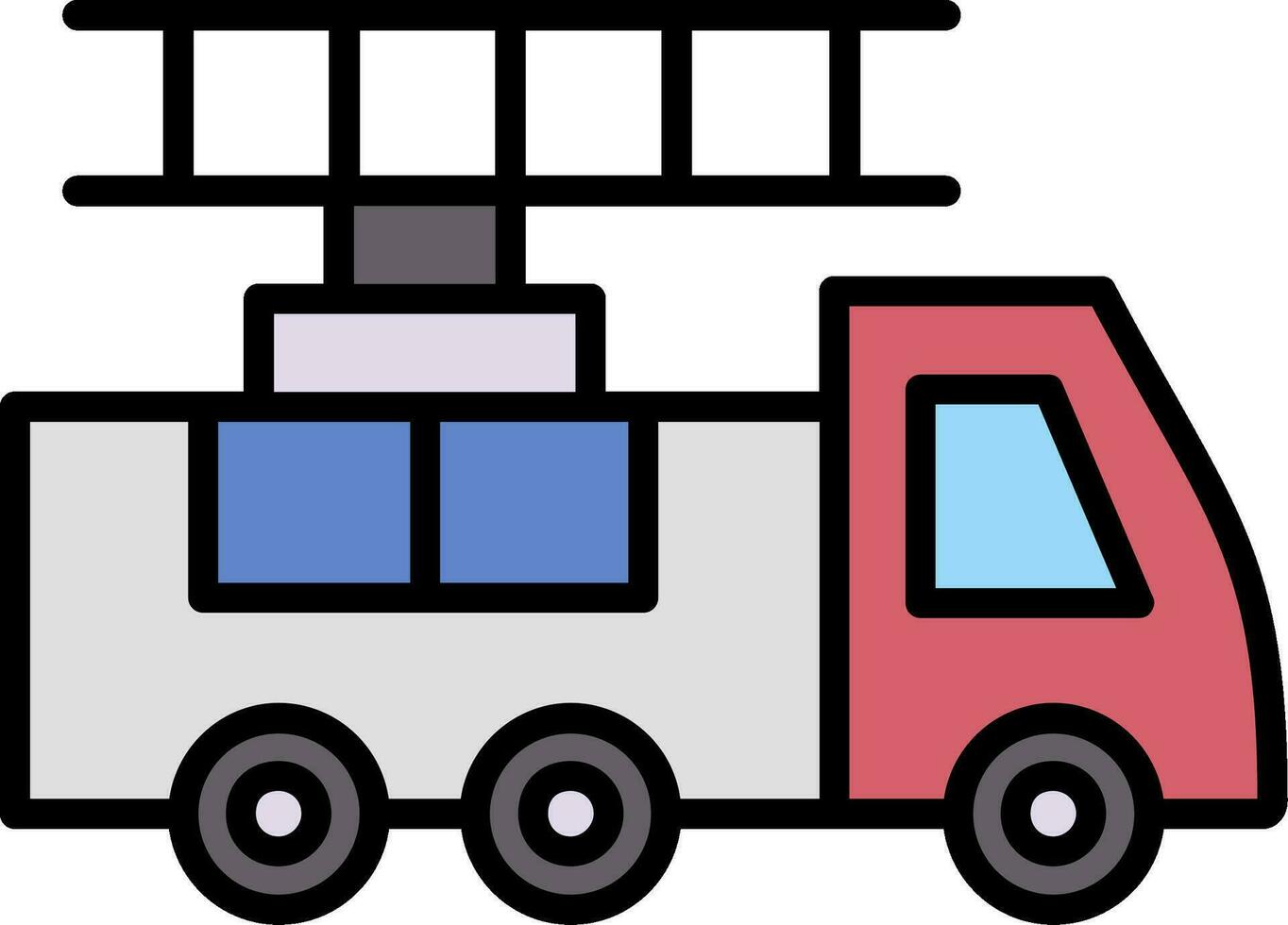 Ladder Truck Vector Icon