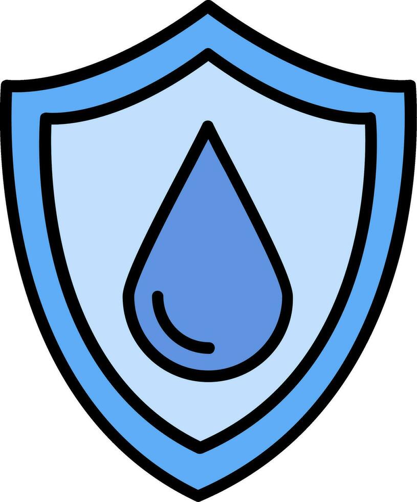 agua resistente vector icono