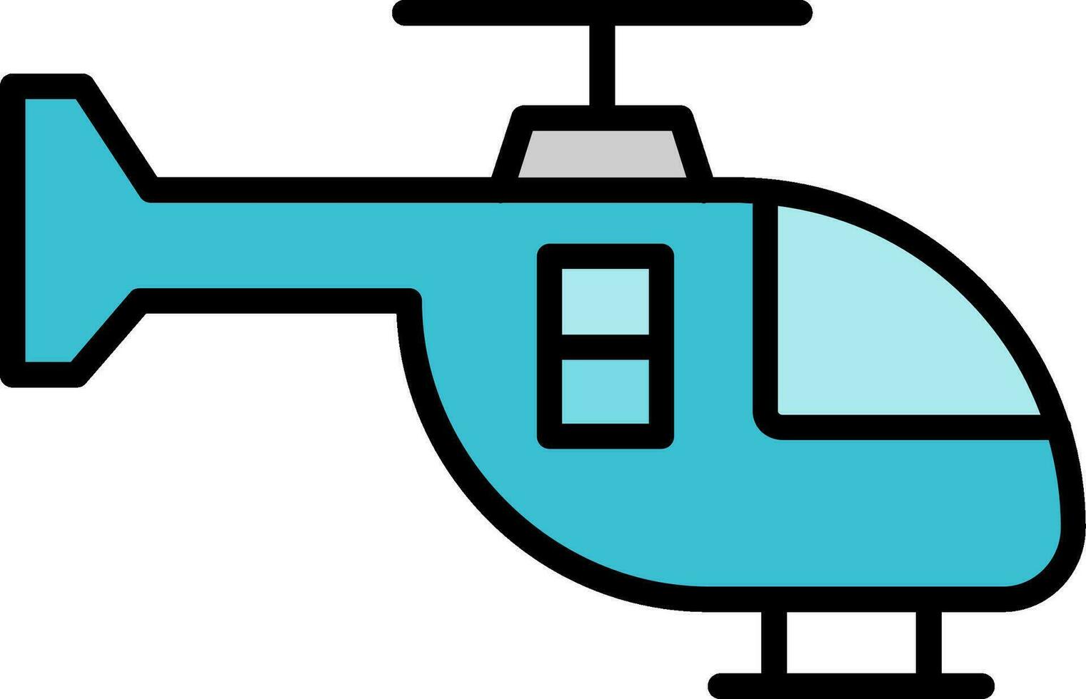 icono de vector de helicóptero