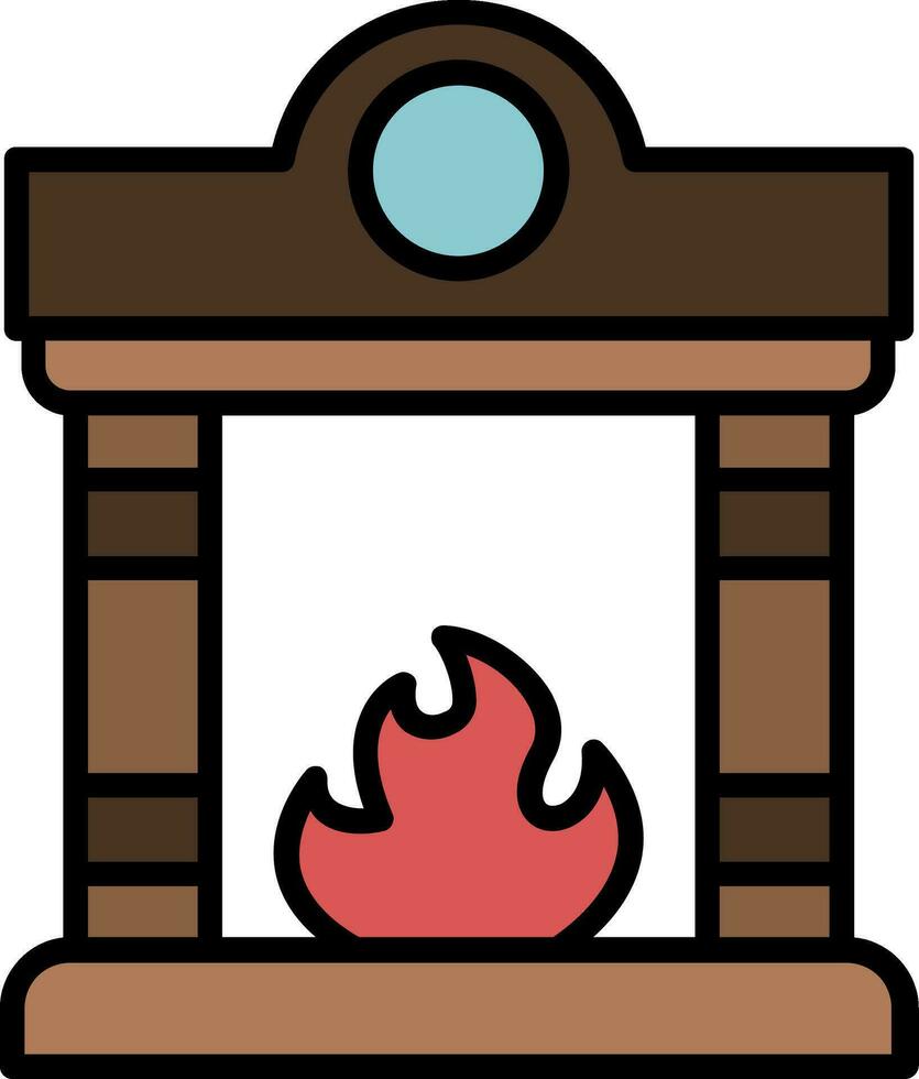 Fireplace Vector Icon