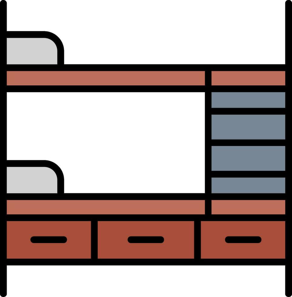 Bunk Bed Vector Icon