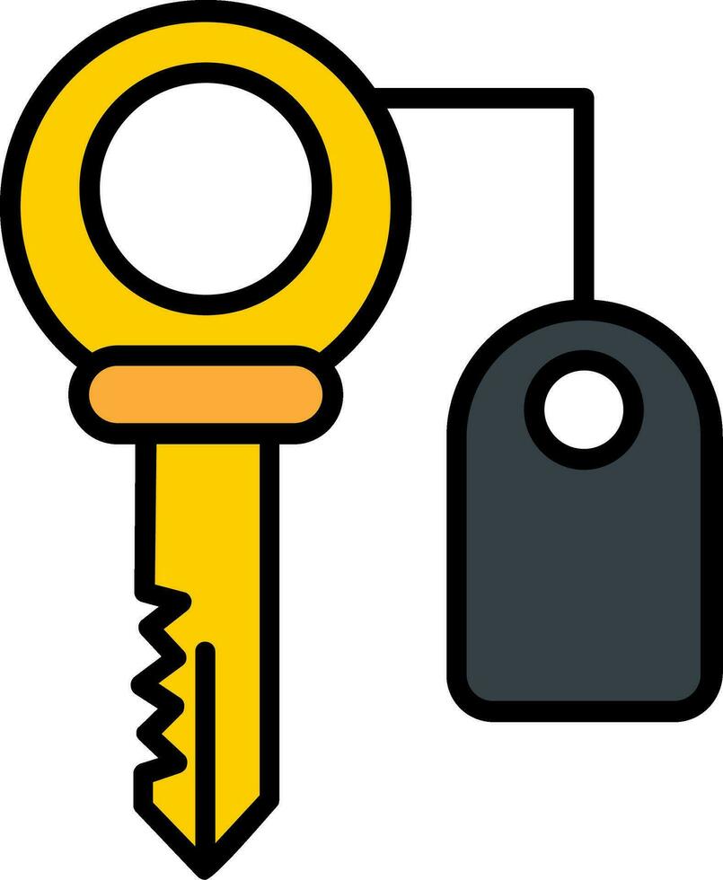 Room Key Vector Icon