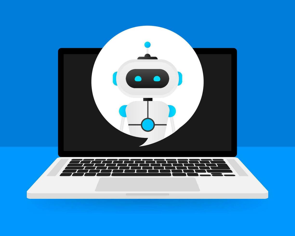 Chatbot icon concept, chat bot or chatterbot. Robot Virtual Assistance Of Website Or Mobile Applications. Vector illustration