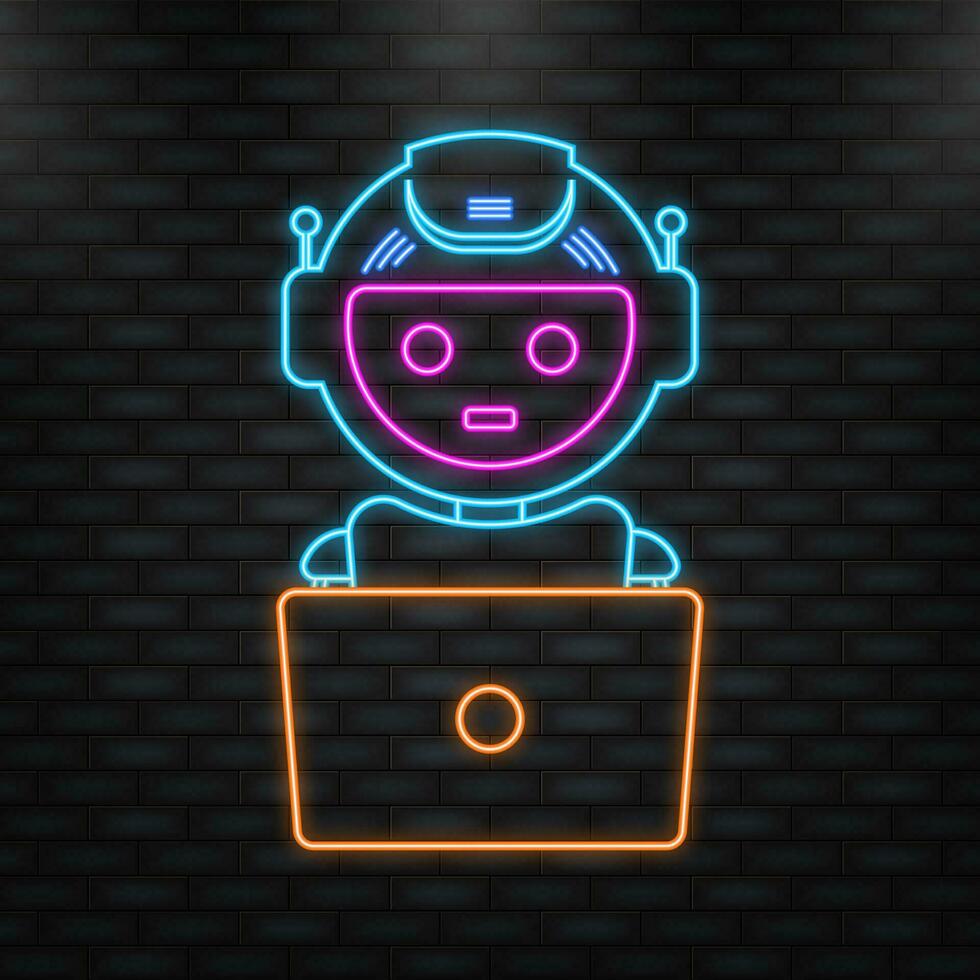Chatbot icon concept, chat bot or chatterbot. Robot Virtual Assistance Of Website Or Mobile Applications. Vector illustration.