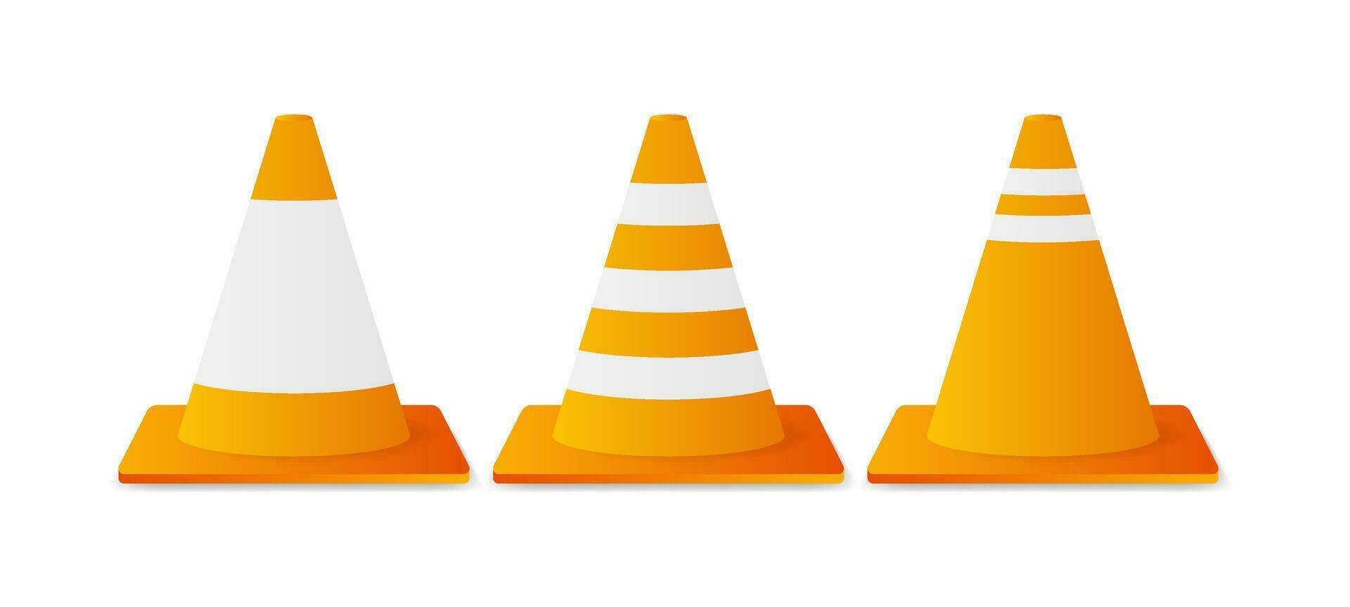 Traffic cone. Danger symbol. Warning attention sign. Work safety vector