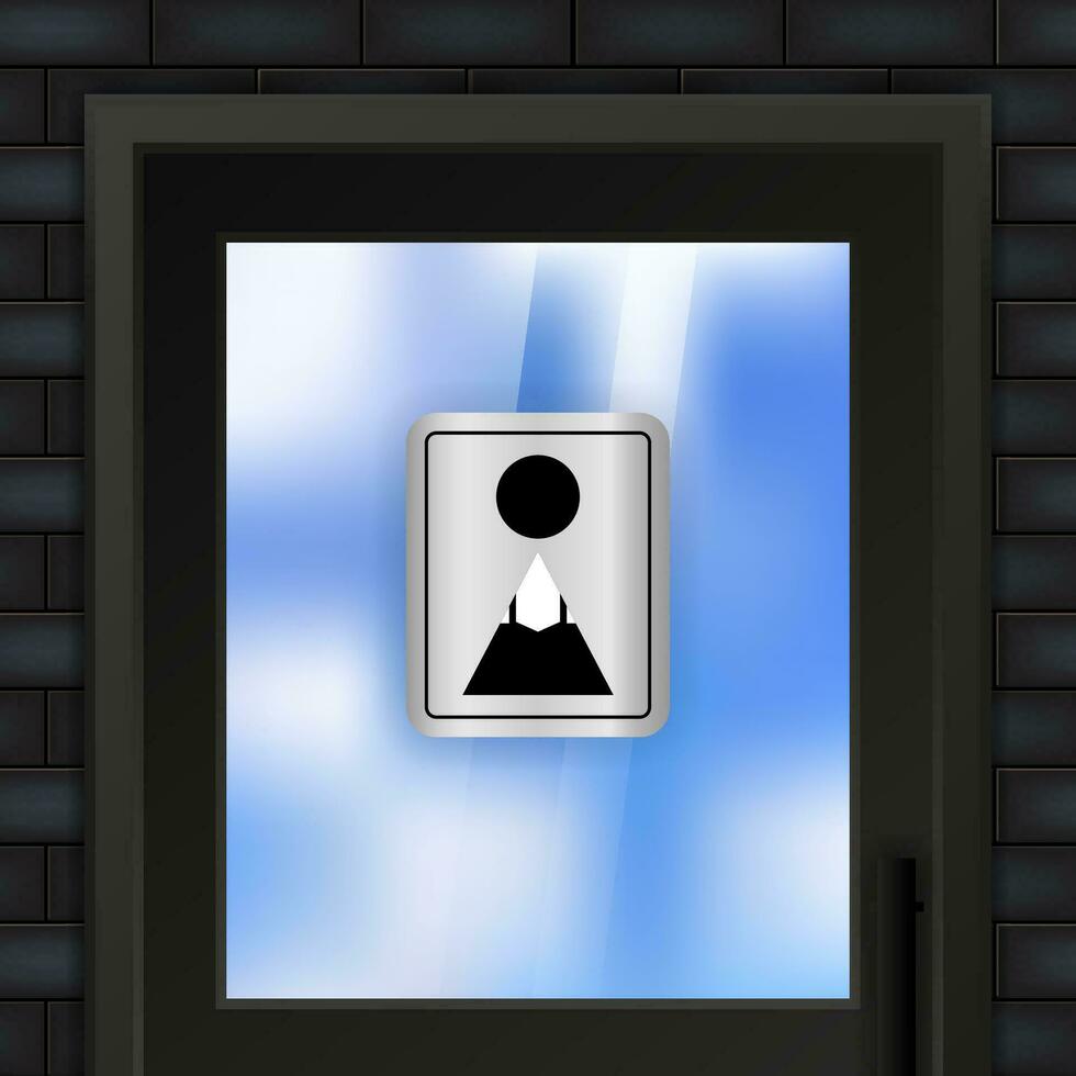 WC door plate symbol. Men, women restroom. Vector illustration.