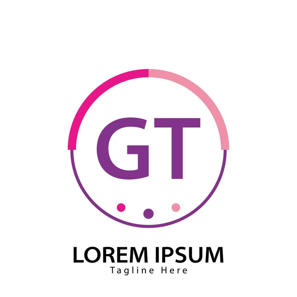 letra gt logo. gt logo diseño vector ilustración para creativo compañía, negocio, industria. Pro vector