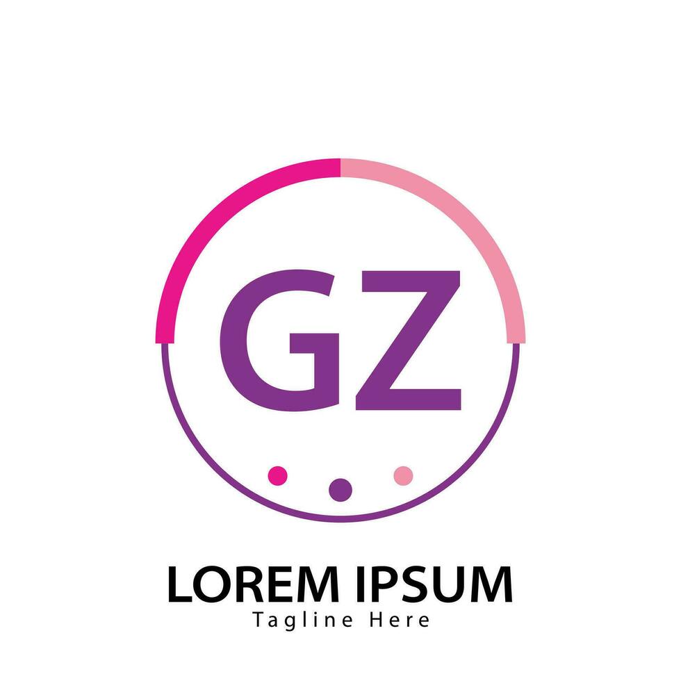 letra gz logo. gz logo diseño vector ilustración para creativo compañía, negocio, industria. Pro vector