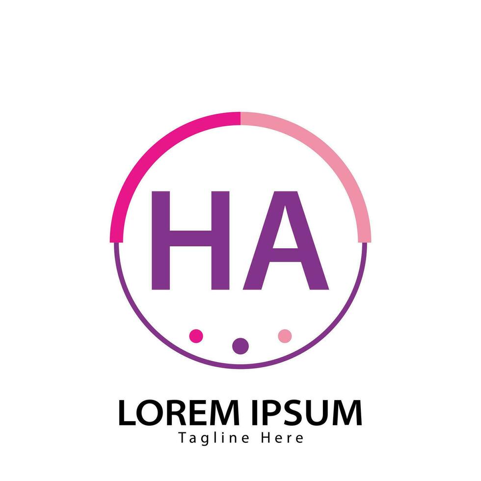 letter HA logo. HA logo design vector illustration for creative company, business, industry. Pro vector