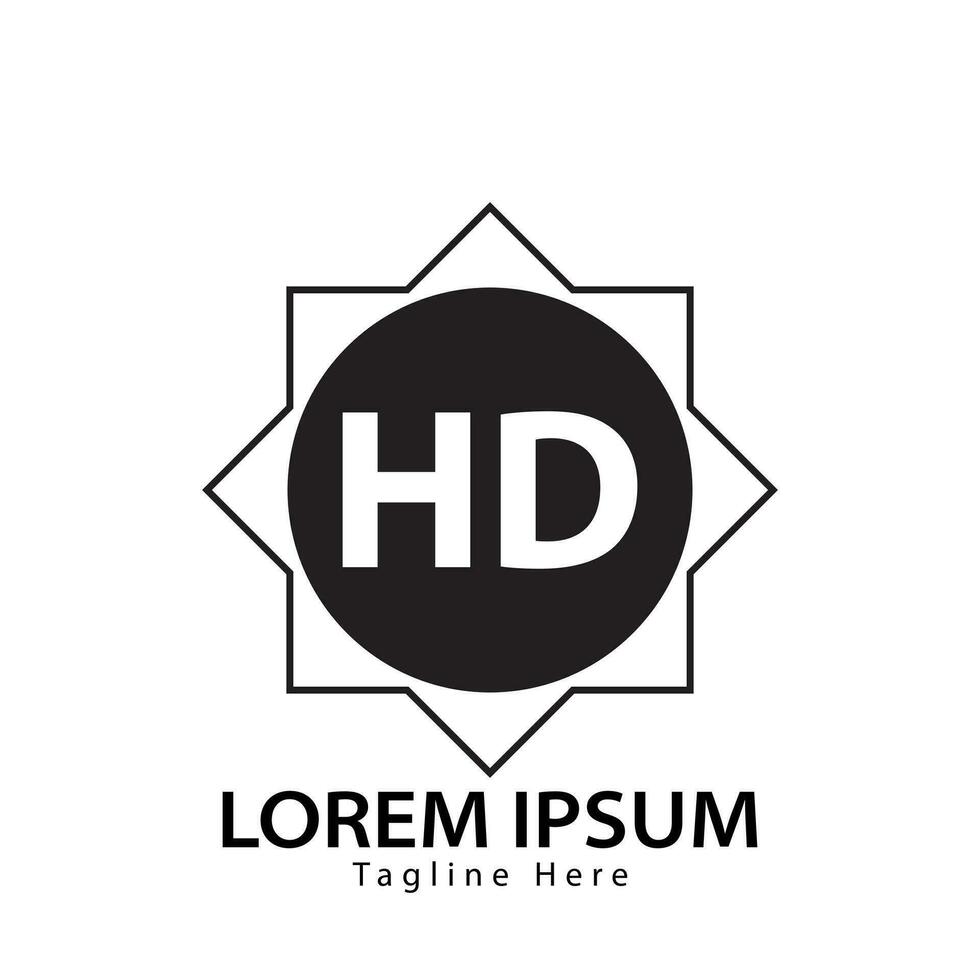 letter HD logo. HD logo design vector illustration for creative company, business, industry. Pro vector