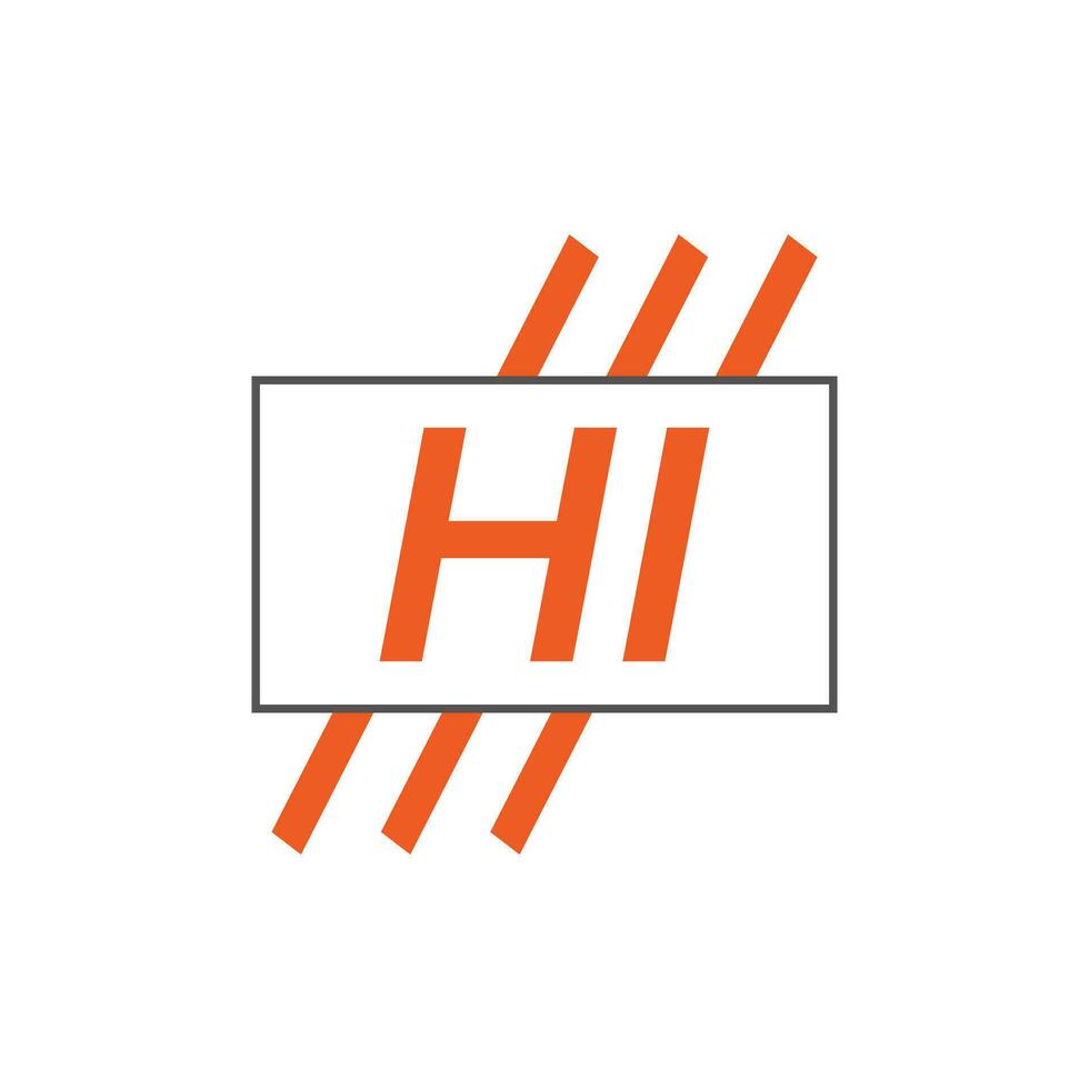 letter HI logo. HI logo design vector illustration for creative company, business, industry. Pro vector