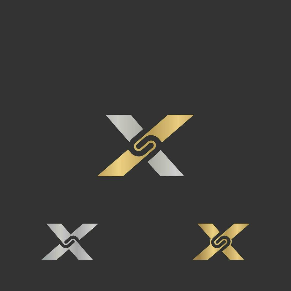 Alphabet Initials logo XS, SX, X and S vector