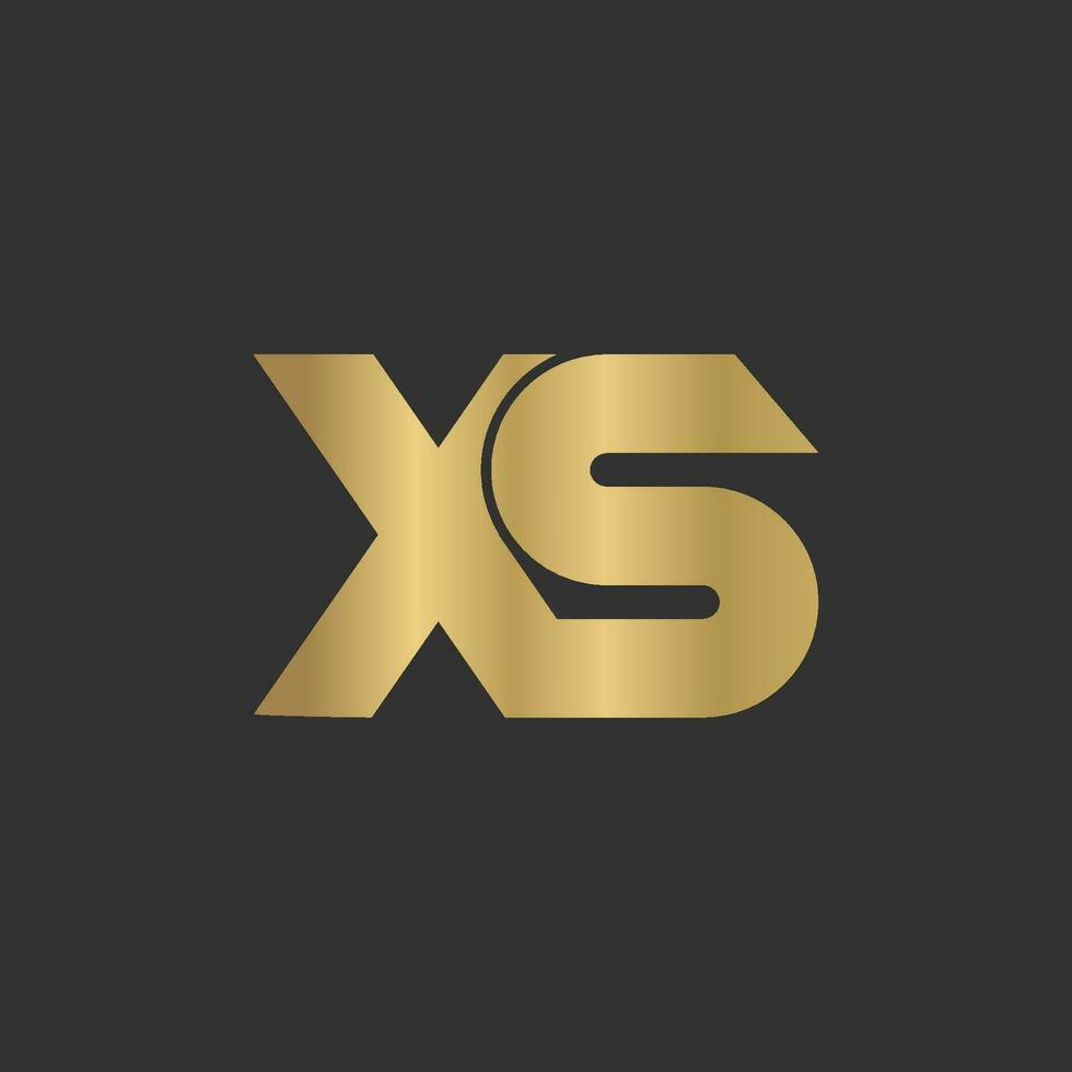 alfabeto iniciales logo xs, sx, X y s vector