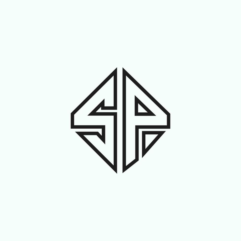 sp and ps letter logo design template. sp,ps initial based alphabet icon logo design vector