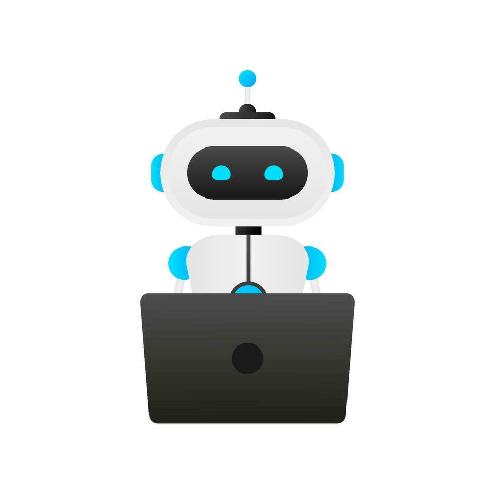 Chatbot icon concept, chat bot or chatterbot. Robot Virtual Assistance Of Website Or Mobile Applications. Vector illustration