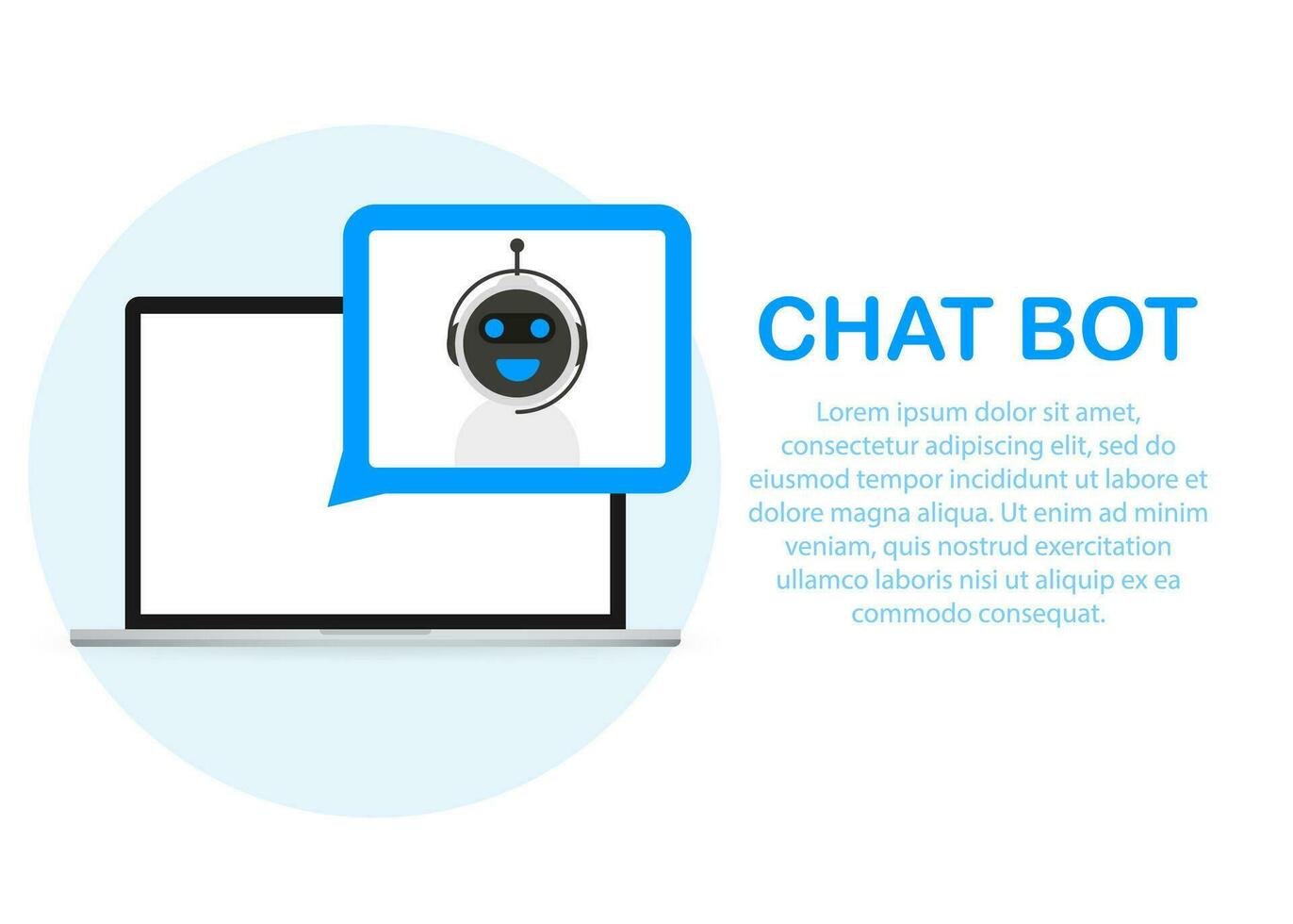 Chatbot icon concept, chat bot or chatterbot. Robot Virtual Assistance Of Website Or Mobile Applications vector