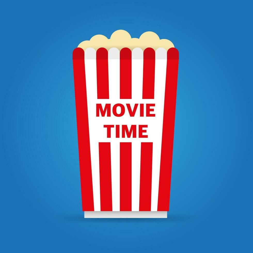 Movie time illustration. Cinema poster concept. Banner design for movie theater. vector