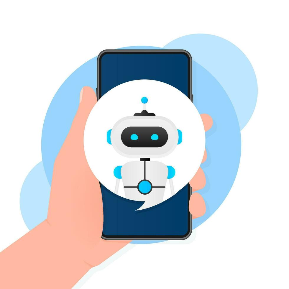 Chatbot icon concept, chat bot or chatterbot. Robot Virtual Assistance Of Website Or Mobile Applications. Vector illustration
