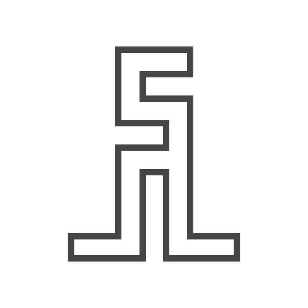 Initial SL letter logo vector template design. Linked letter LS logo design. Simple SL vector template.
