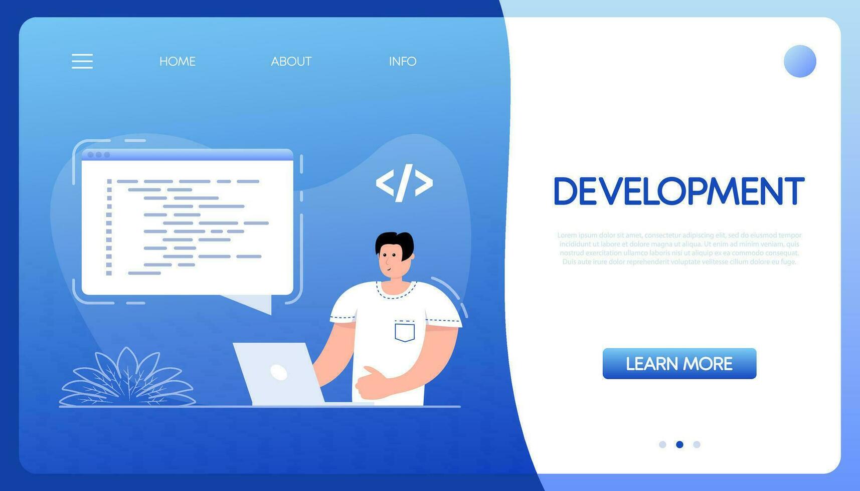 Development flat people. Flat vector illustration. Isometric illustration