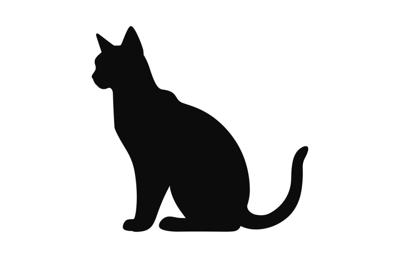 European Burmese Cat Silhouette black Vector 37011007 Vector Art at ...