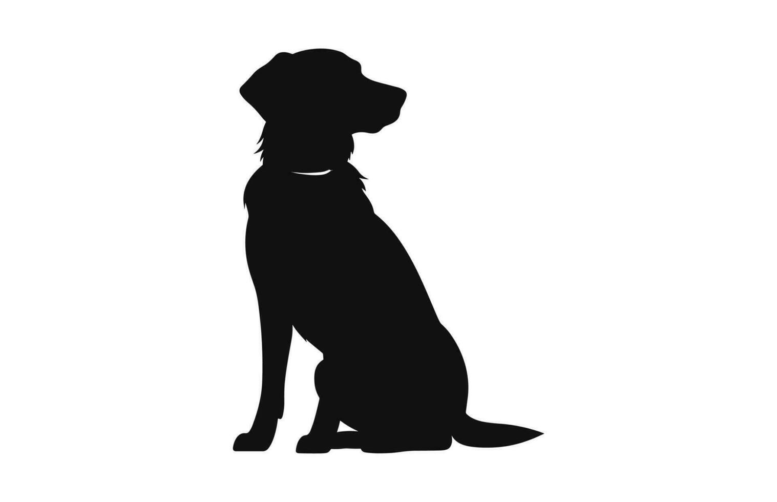 un perro silueta negro vector gratis