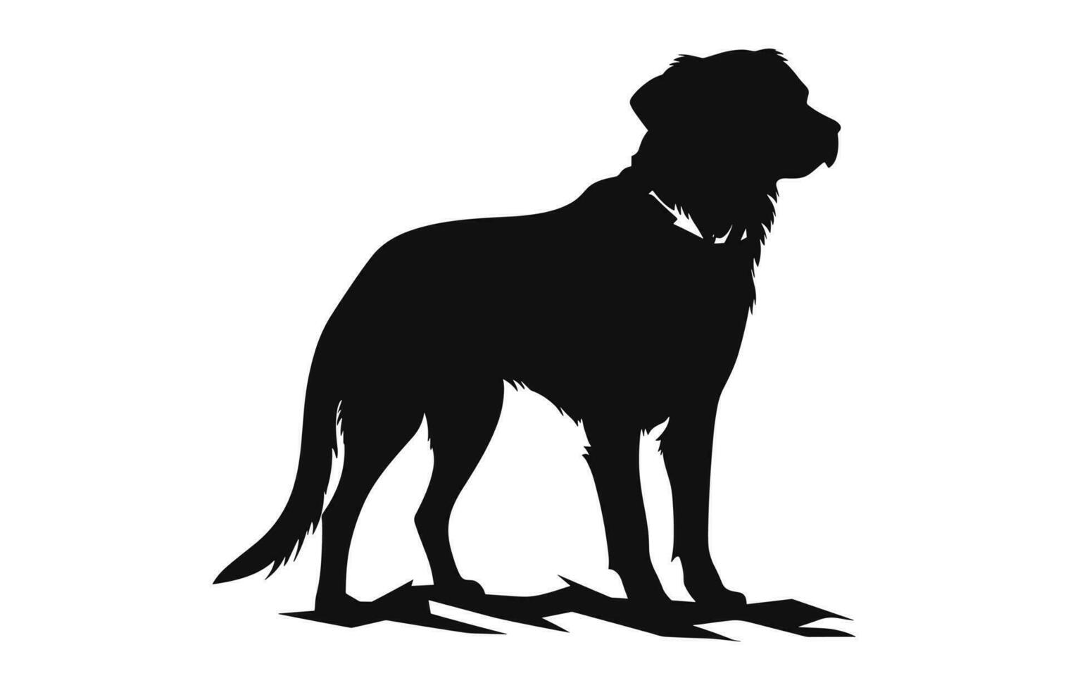 A Dog Silhouette black vector free