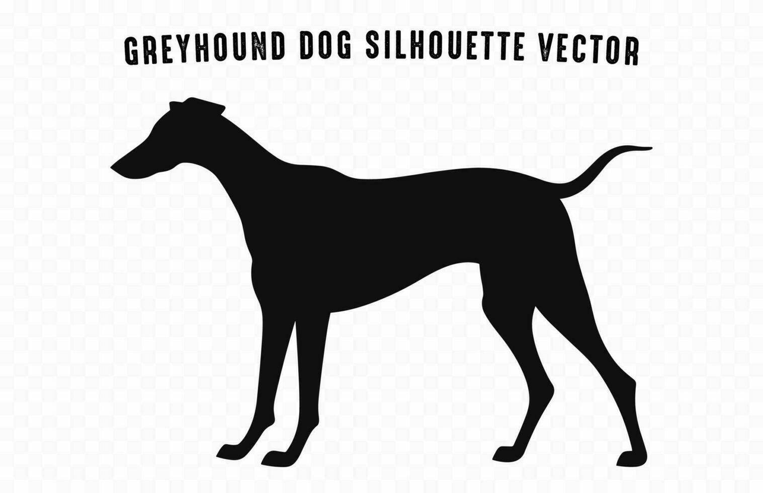 un galgo perro negro silueta vector gratis