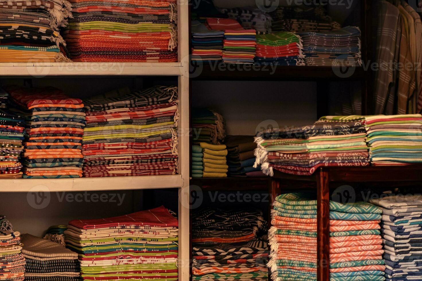 interior of a vintage textile shop photo