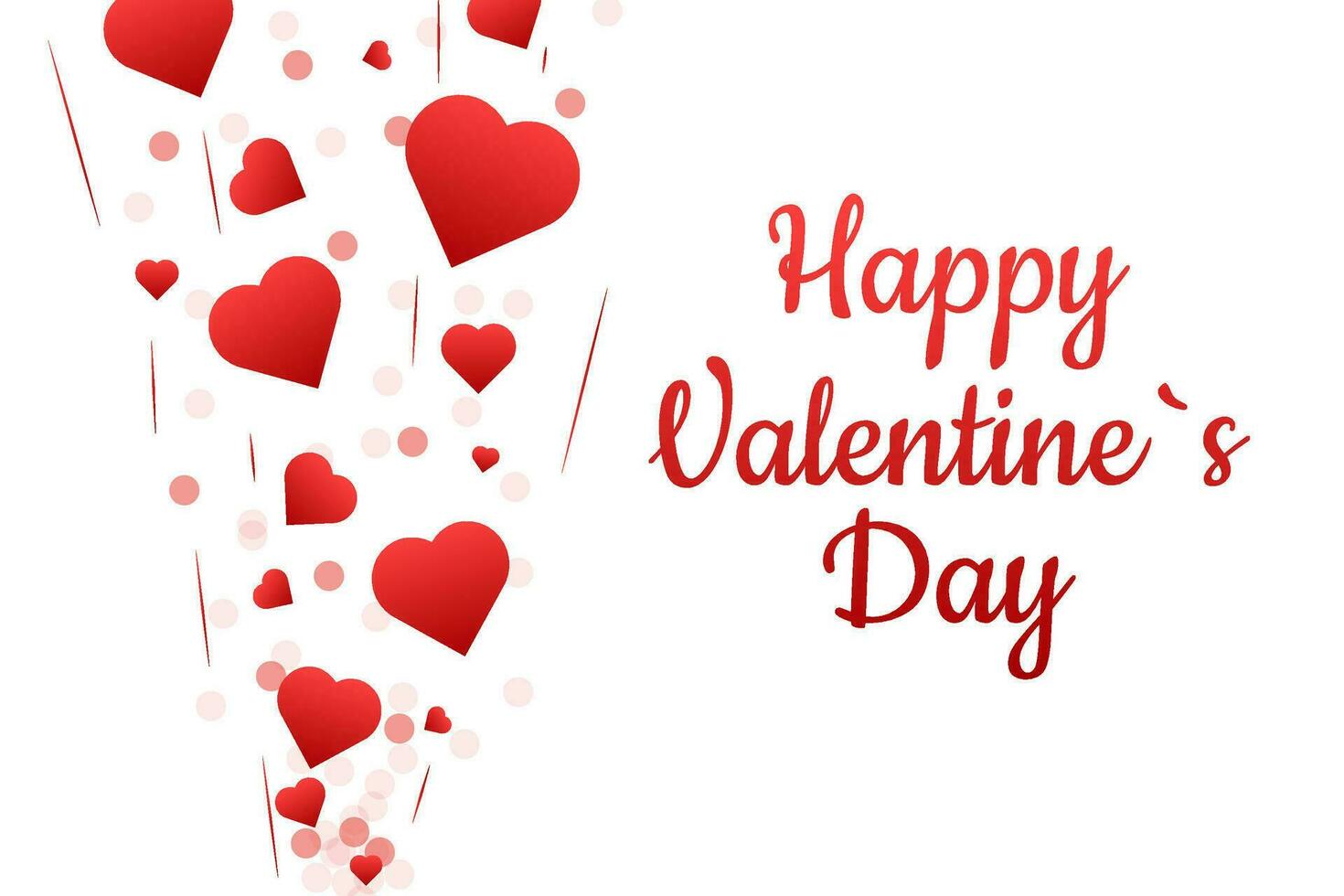 Happy valentines in 3d style. Heart love vector background. Text box. Happy valentines in abstract style on red background