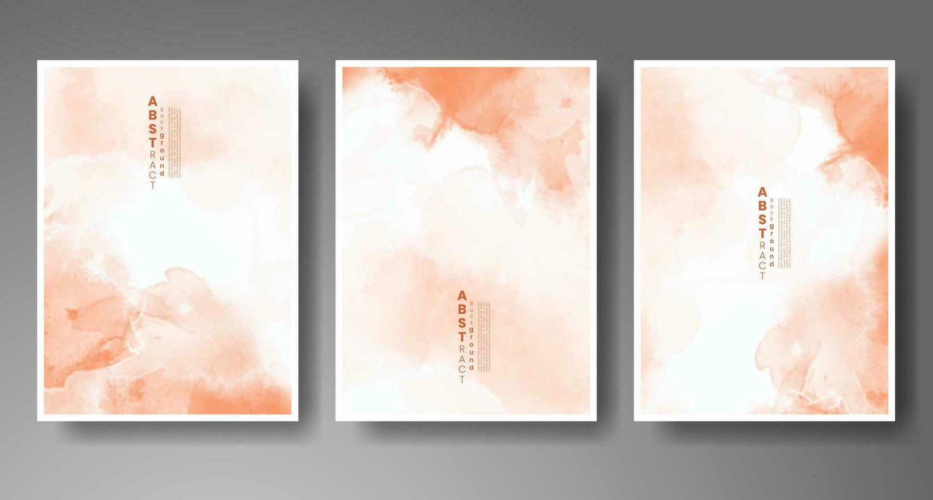 Set of creative hand painted abstract watercolor background. Design for your cover, date, postcard, banner, logo. vector