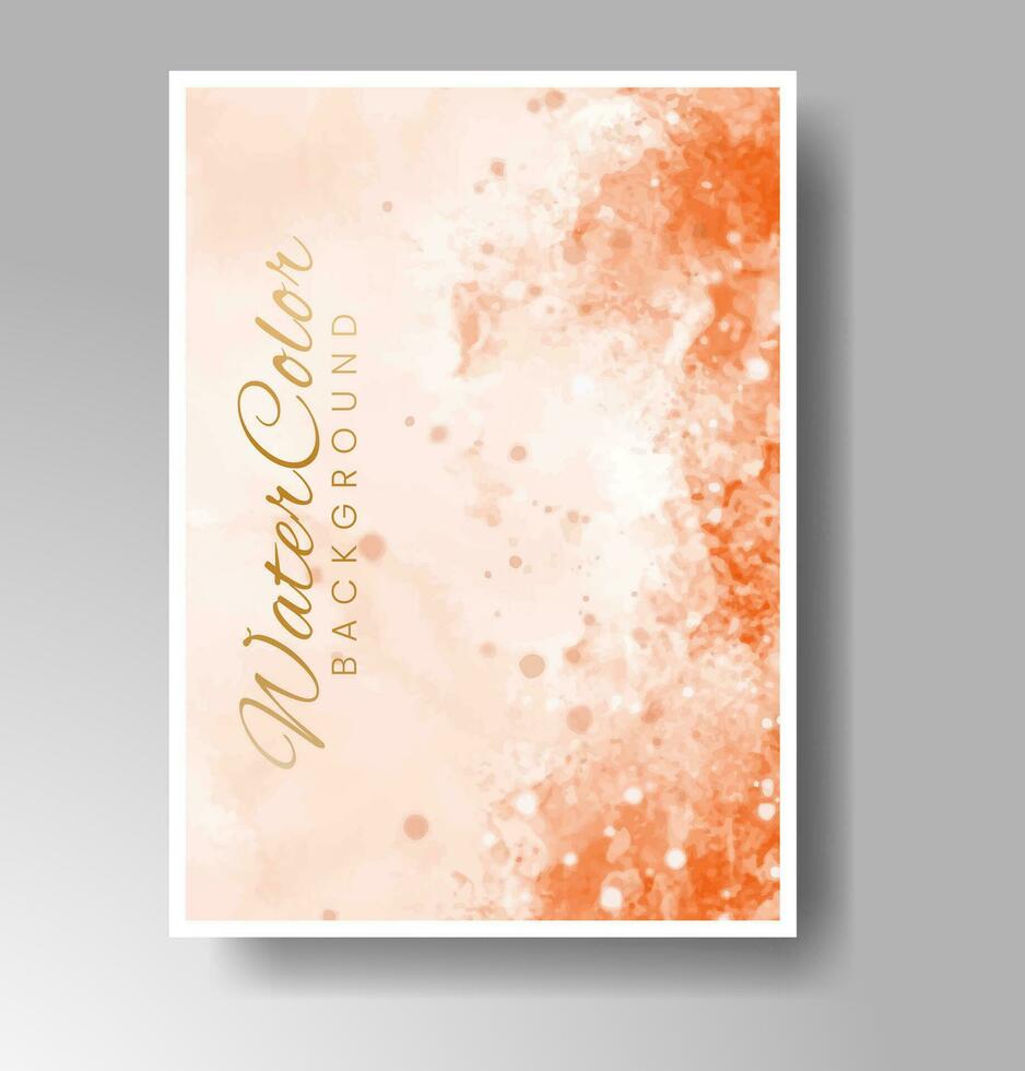 Cover template with watercolor background. Design for your cover, date, postcard, banner, logo. vector