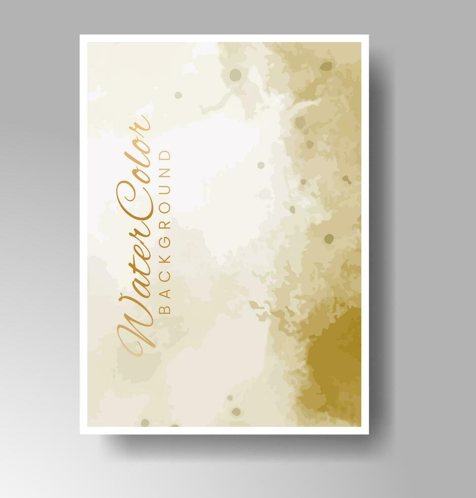 Cover template with watercolor background. Design for your cover, date, postcard, banner, logo. vector