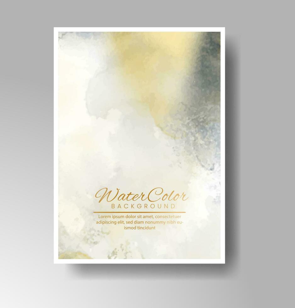 Cover template with watercolor background. Design for your cover, date, postcard, banner, logo. vector