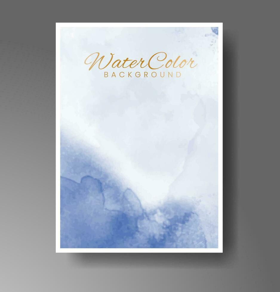 Cover template with watercolor background. Design for your cover, date, postcard, banner, logo. vector