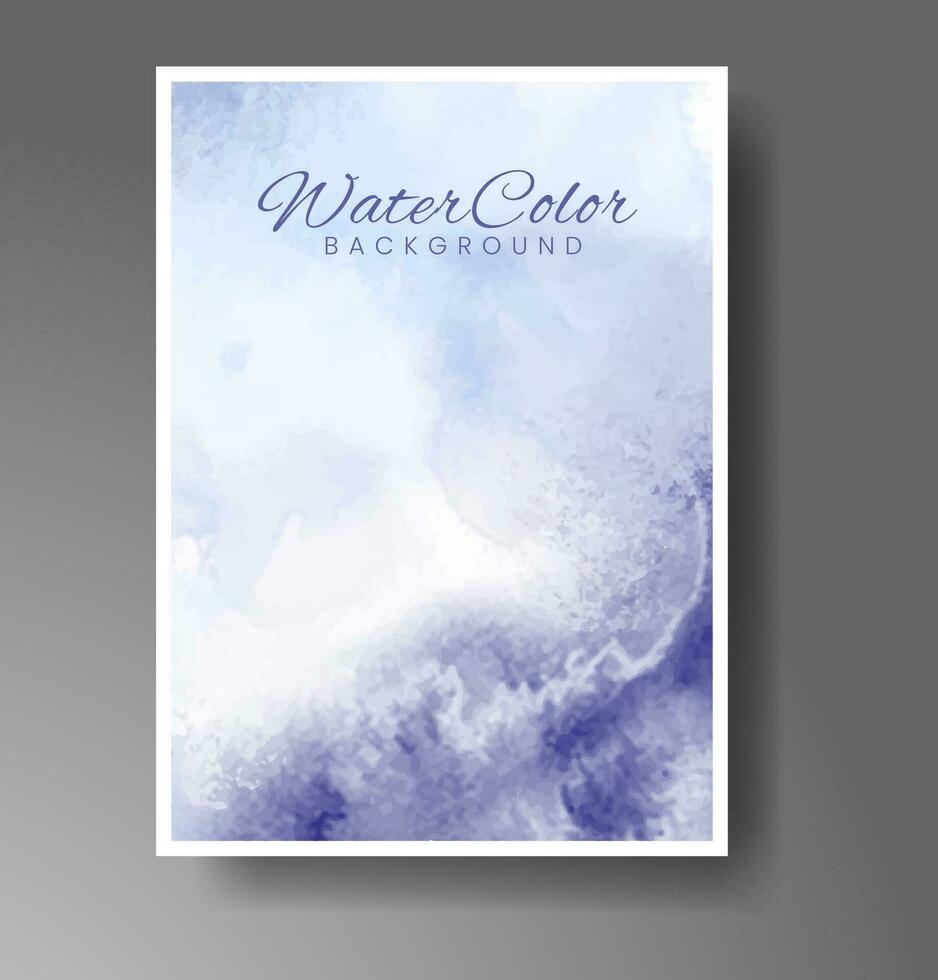 Cover template with watercolor background. Design for your cover, date, postcard, banner, logo. vector