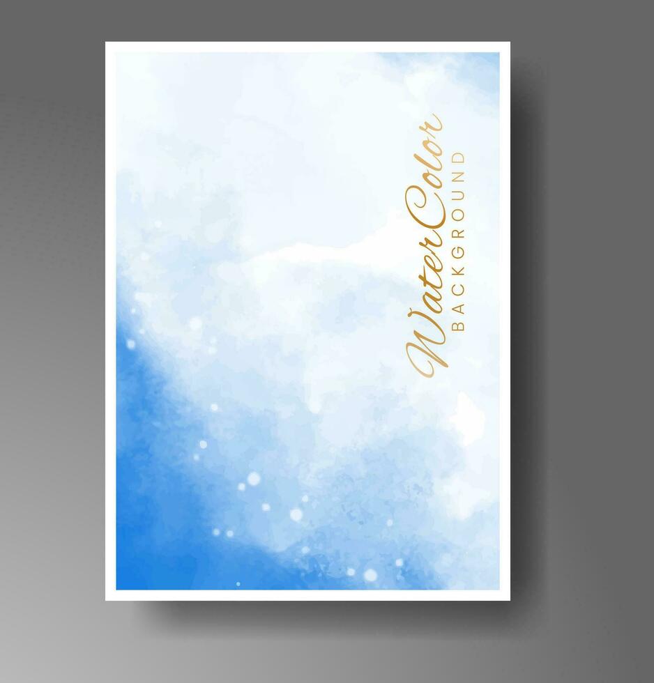 Cover template with watercolor background. Design for your cover, date, postcard, banner, logo. vector