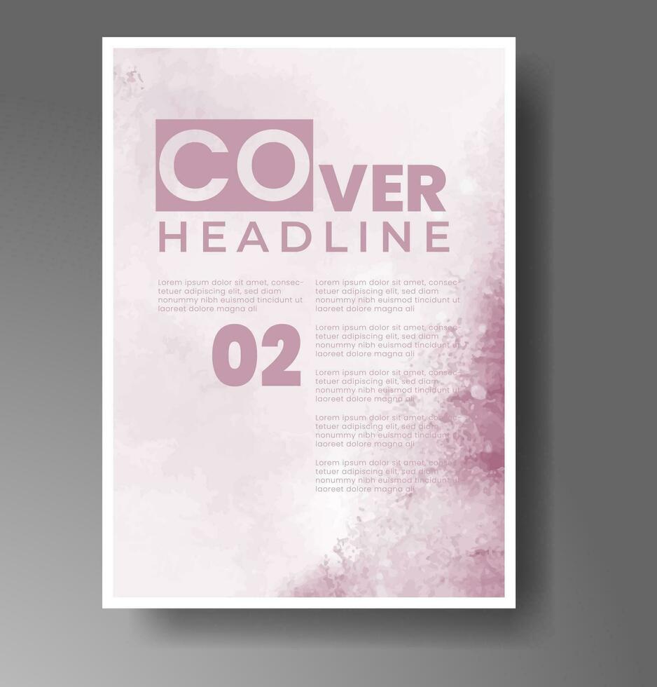 Cover template with watercolor background. Design for your cover, date, postcard, banner, logo. vector