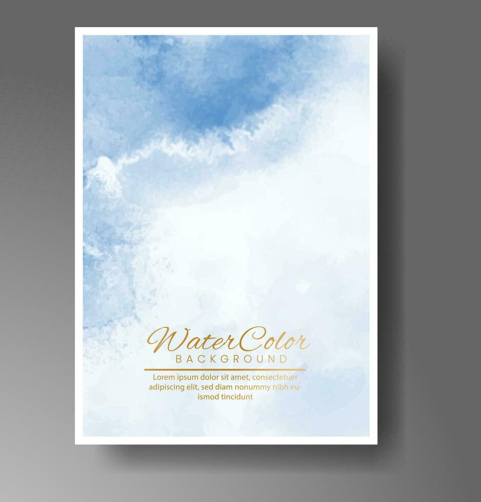 Cover template with watercolor background. Design for your cover, date, postcard, banner, logo. vector