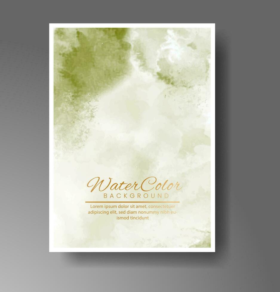 Cover template with watercolor background. Design for your cover, date, postcard, banner, logo. vector