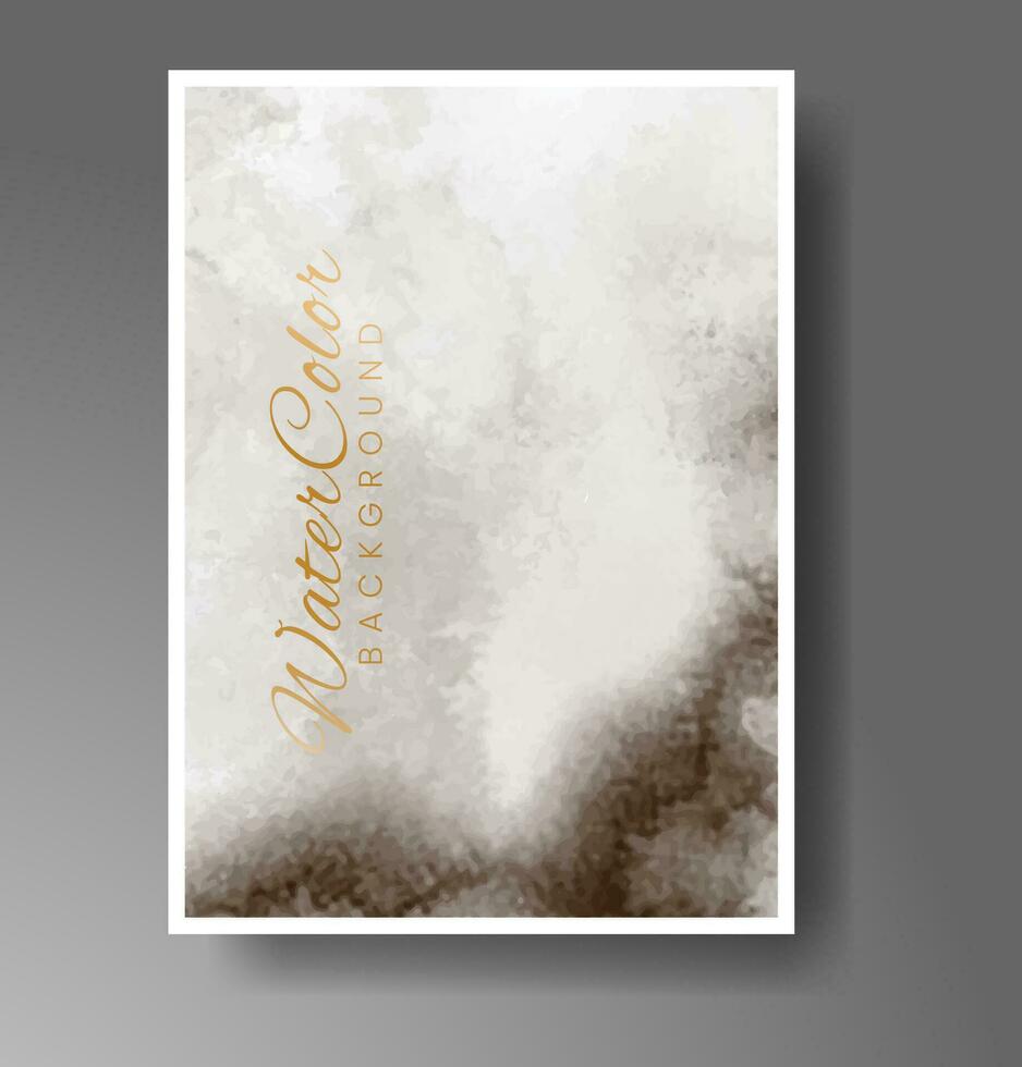 Cover template with watercolor background. Design for your cover, date, postcard, banner, logo. vector