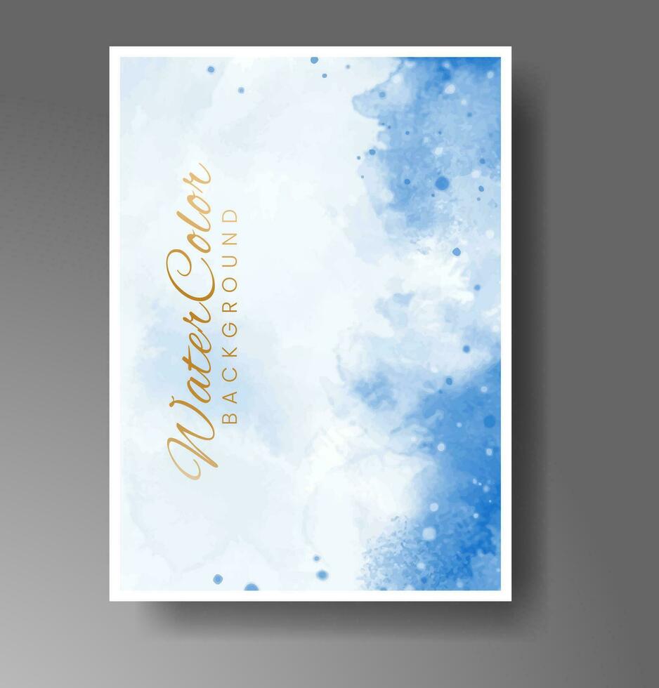 Cover template with watercolor background. Design for your cover, date, postcard, banner, logo. vector